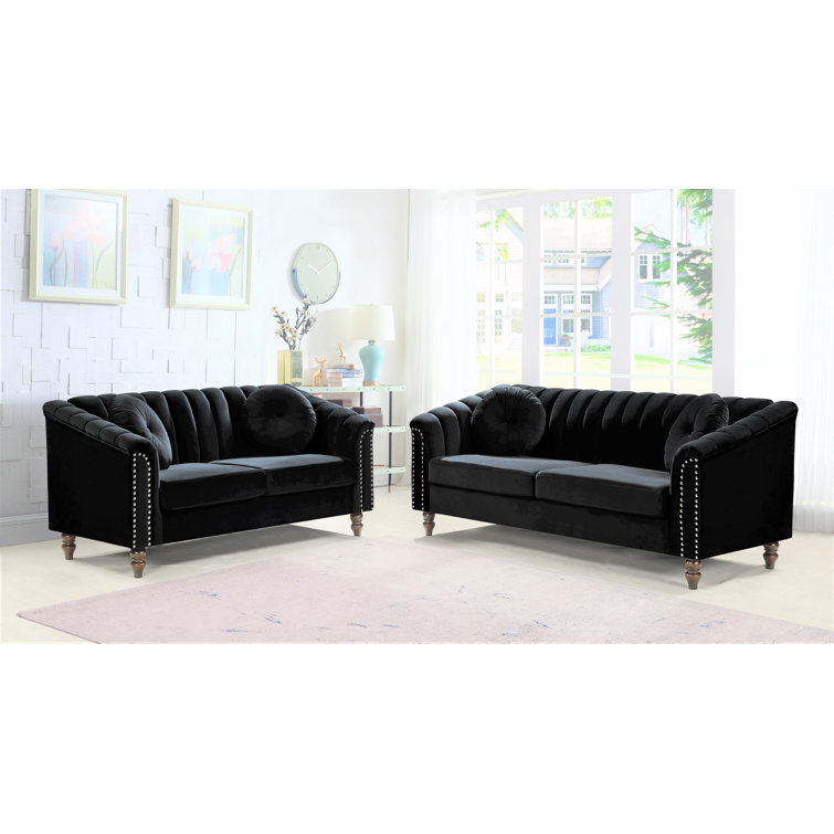 House of Hampton® Dreyson 2 Piece Velvet Living Room Set Wayfair